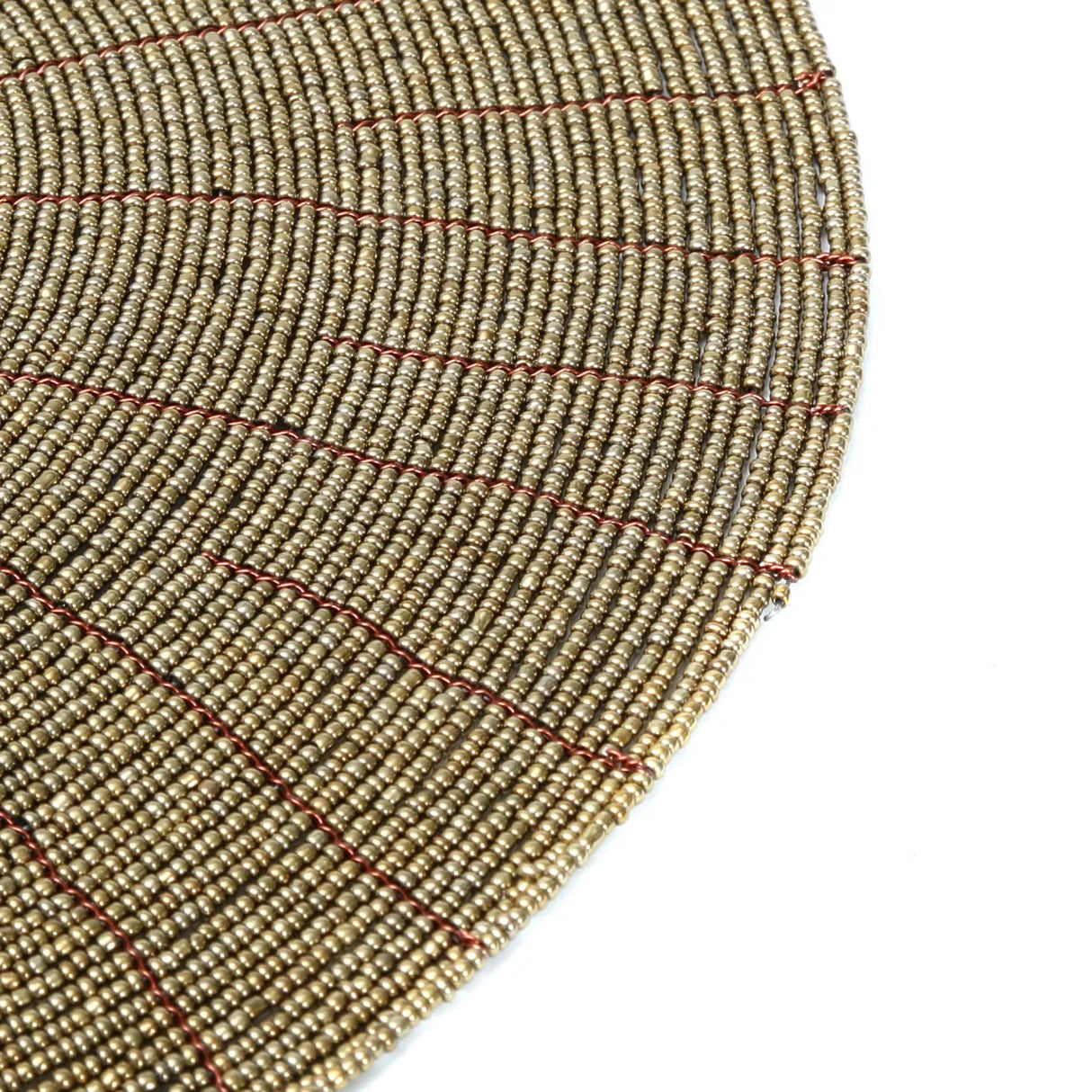 Set de table en perles dorées