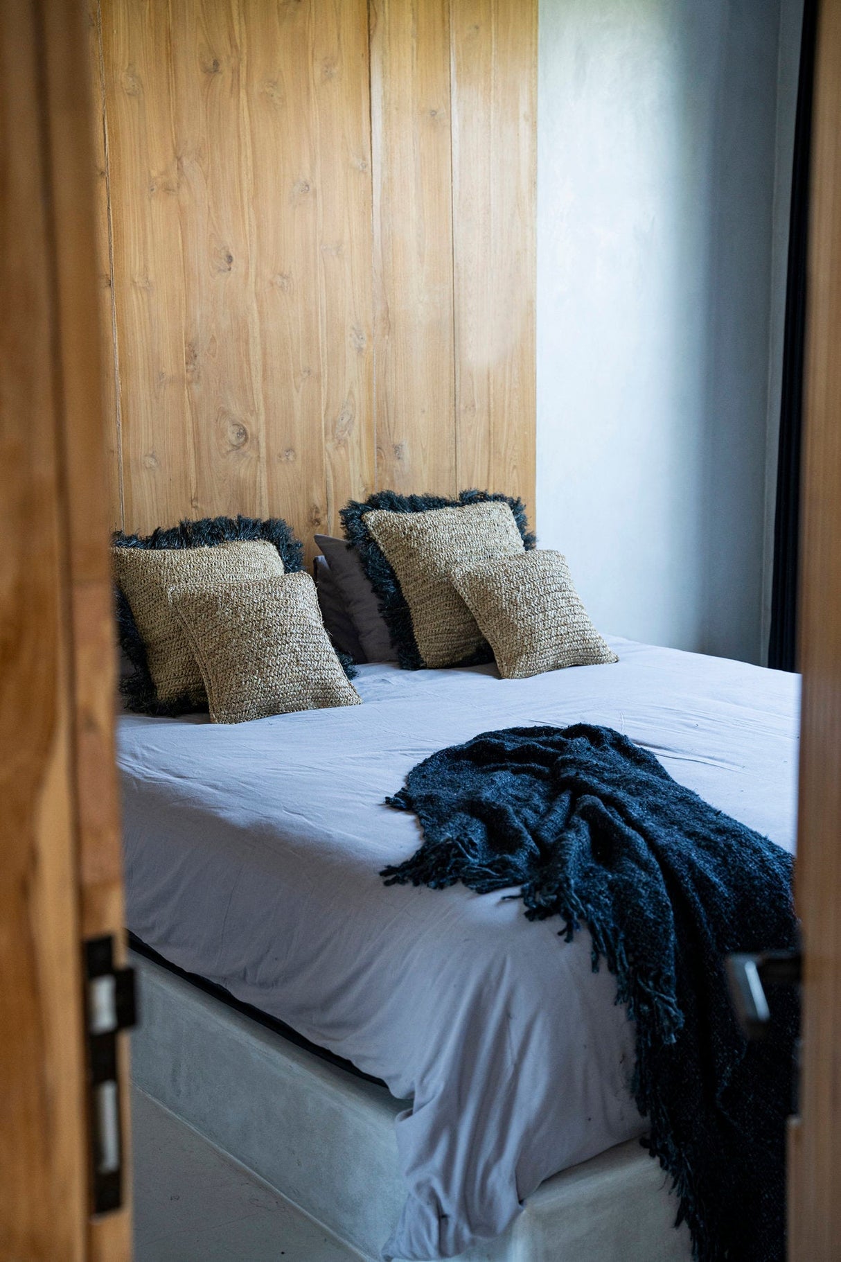 Couverture noire en coton