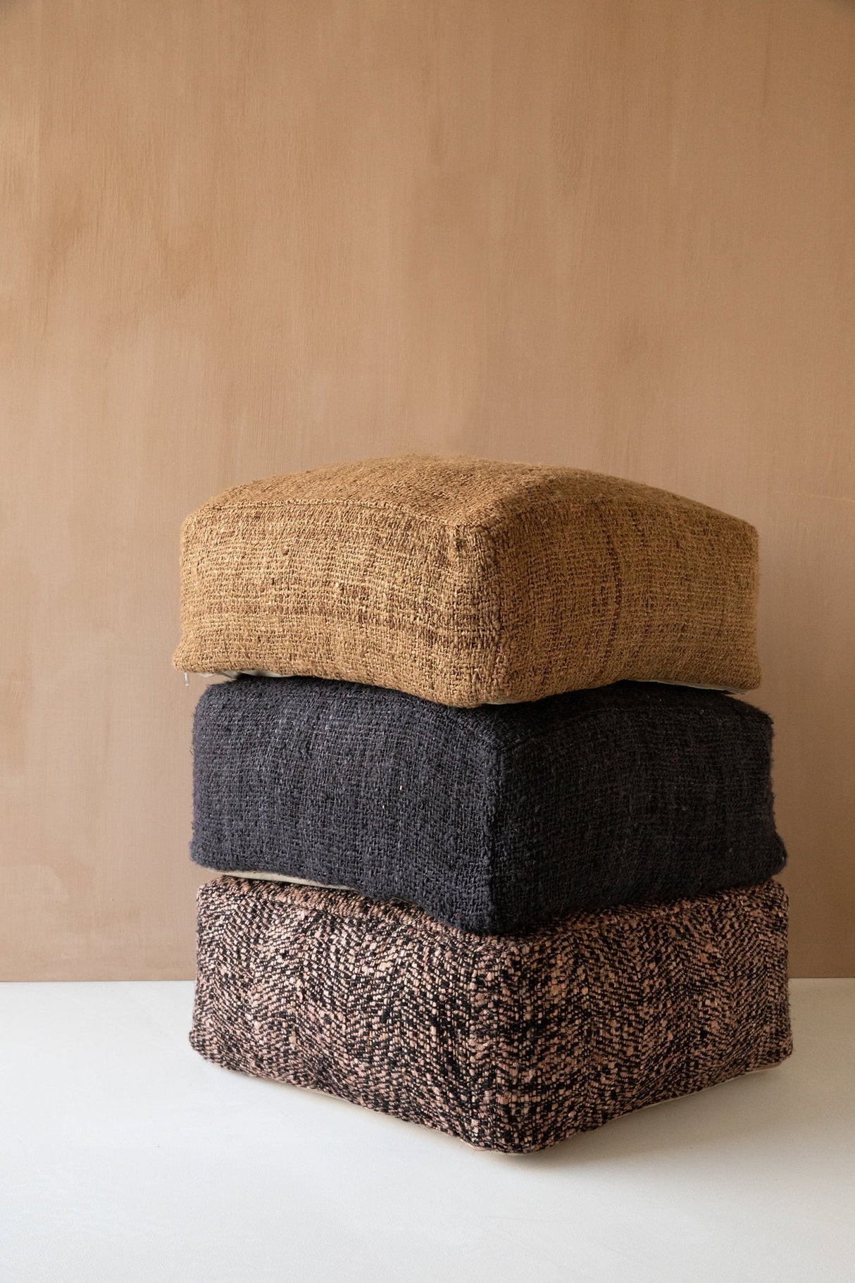 OH MY GEE Bohemian Pouffe - Navy Blue Cotton Pouffe