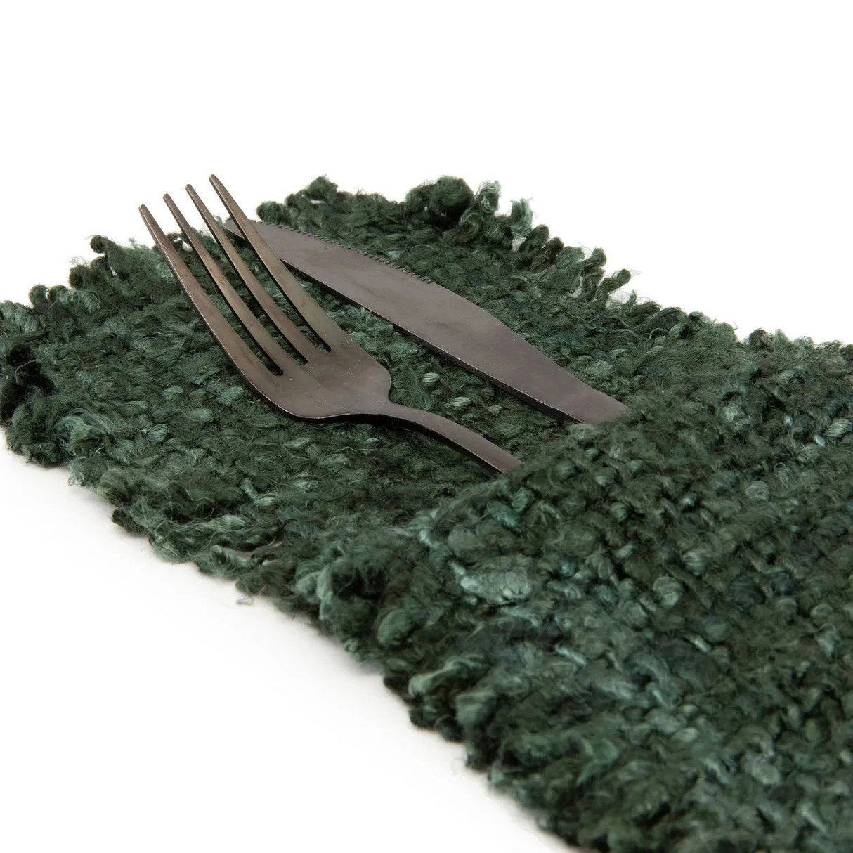 The "Oh My Gee" Cutlery Pouch - Dark Green - Set of 4