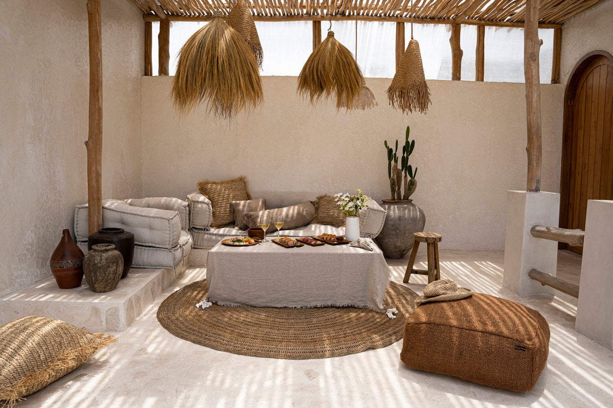 150x150cm Linen Tablecloth in Beige