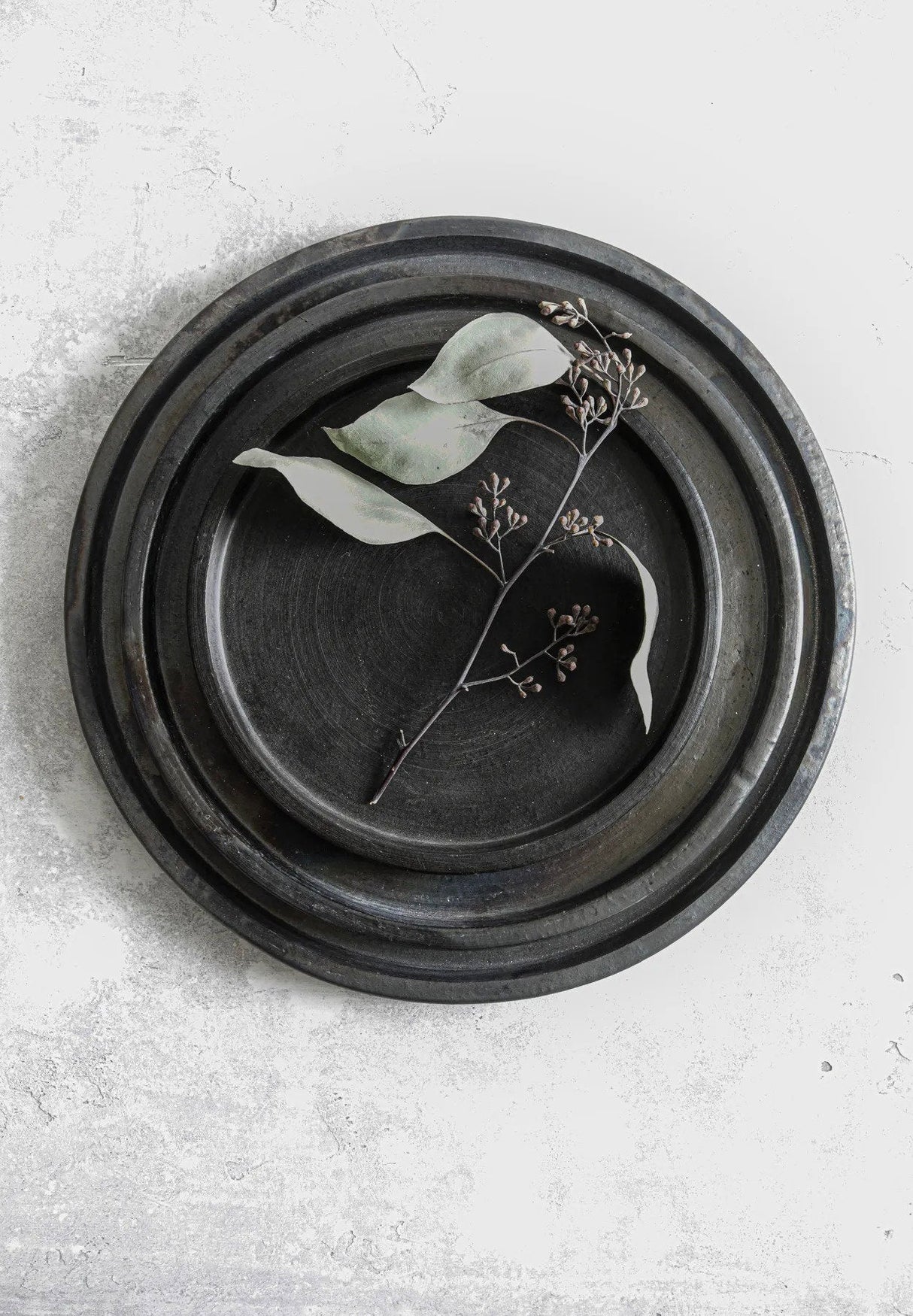 La planche brûlée en terre cuite - Noir - Grande