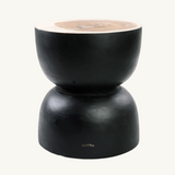 Carbon Crow Stool – Handcrafted Suar Wood Side Table & Seating