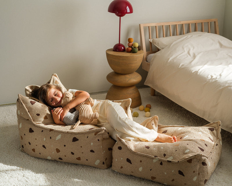 Terrazzo Sand Square Ottoman WigiWama