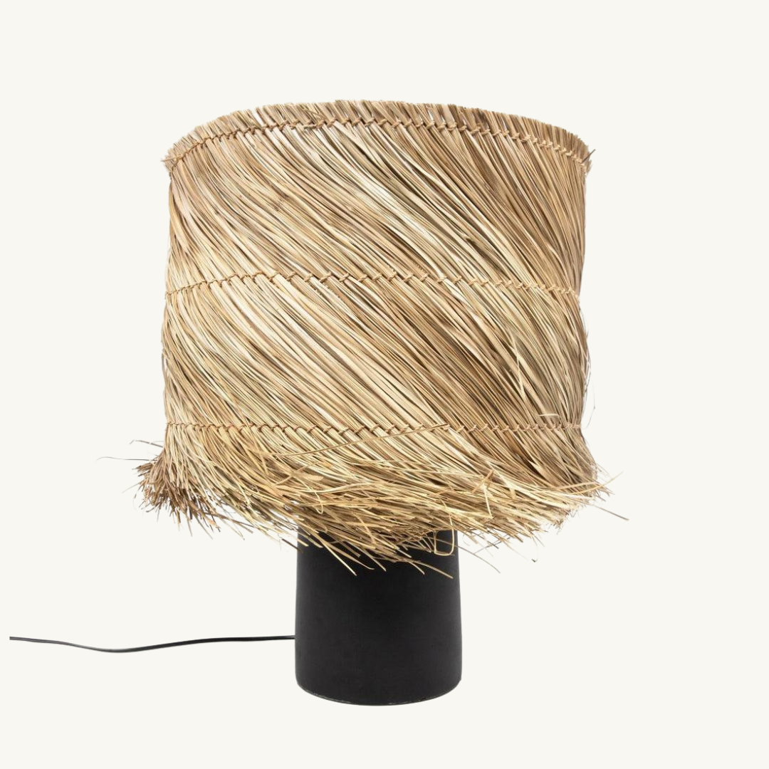 The "Pandan" Table Lamp - Black Natural