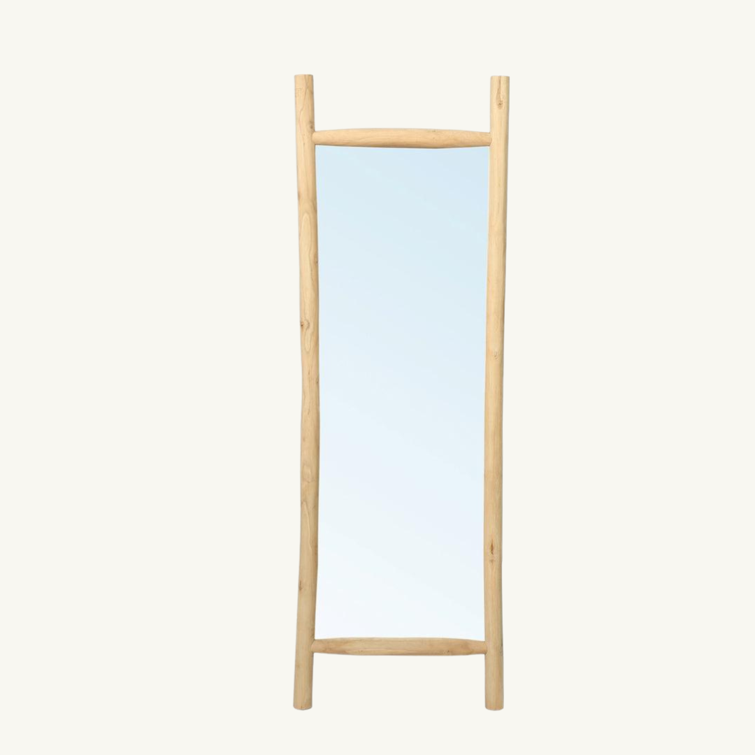 The "Island" Dressing Mirror - Natural Teak Wood