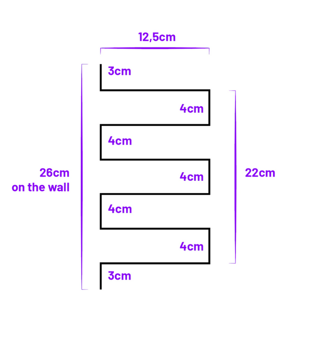 Wall-Mounted Shelf "612G4" - Handmade in France OK.VMH