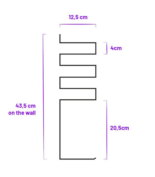Wall-Mounted Shelf "720G4" - Handmade in France OK.VMH