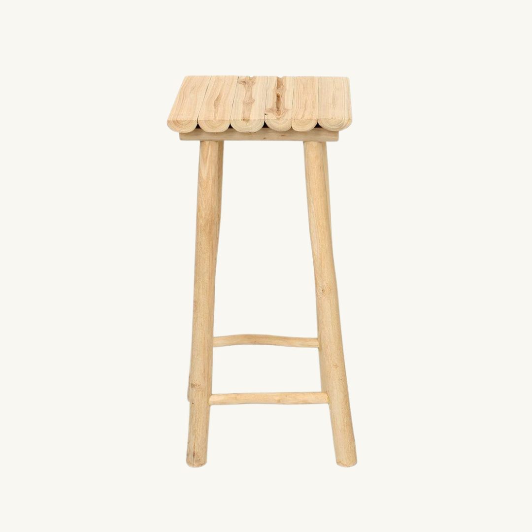 Island Barstool – Premium Teak Wood Outdoor Bar Seating for Stylish Gatherings