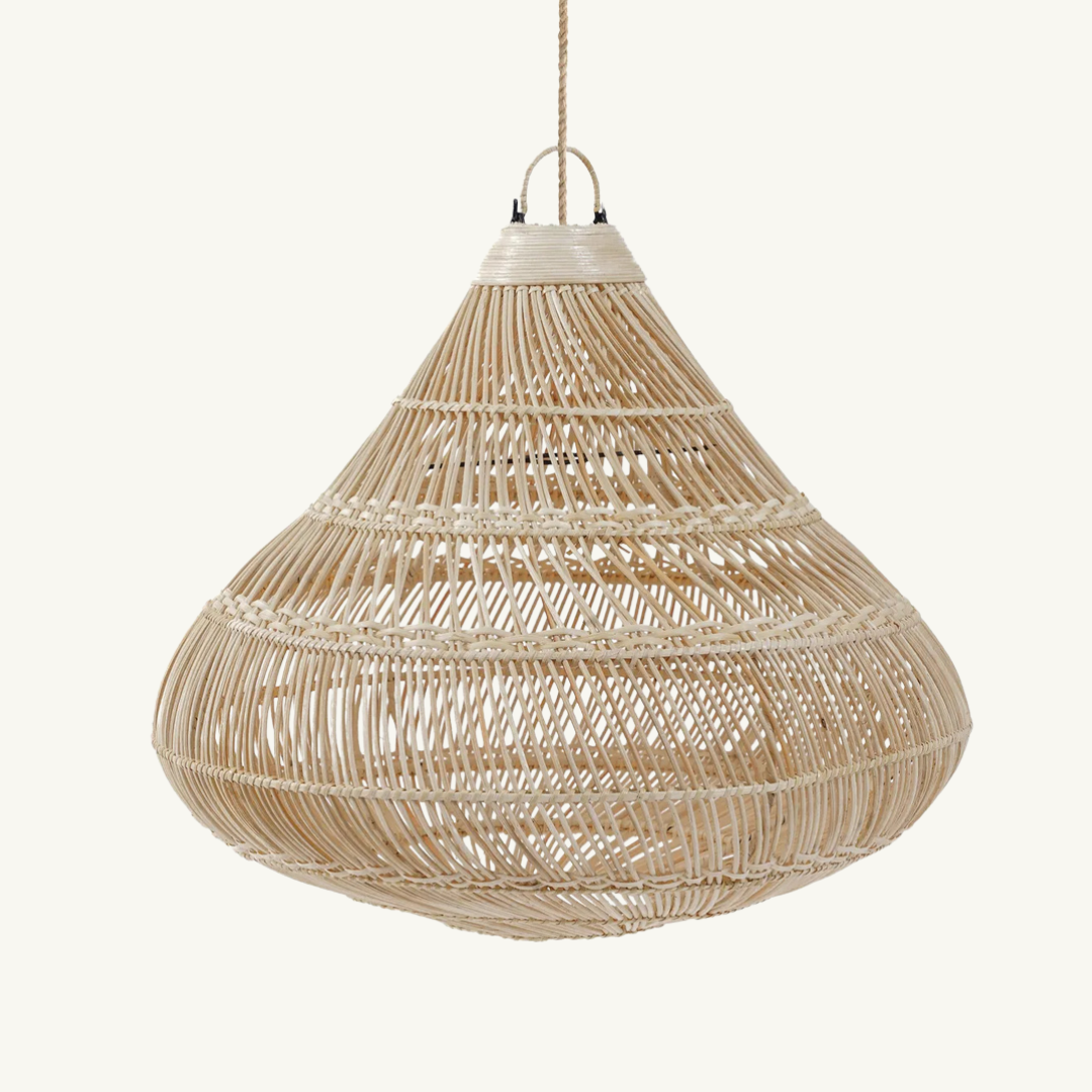 Rattan Drop-Shaped Lampshade - Natural Rattan - Durable & design