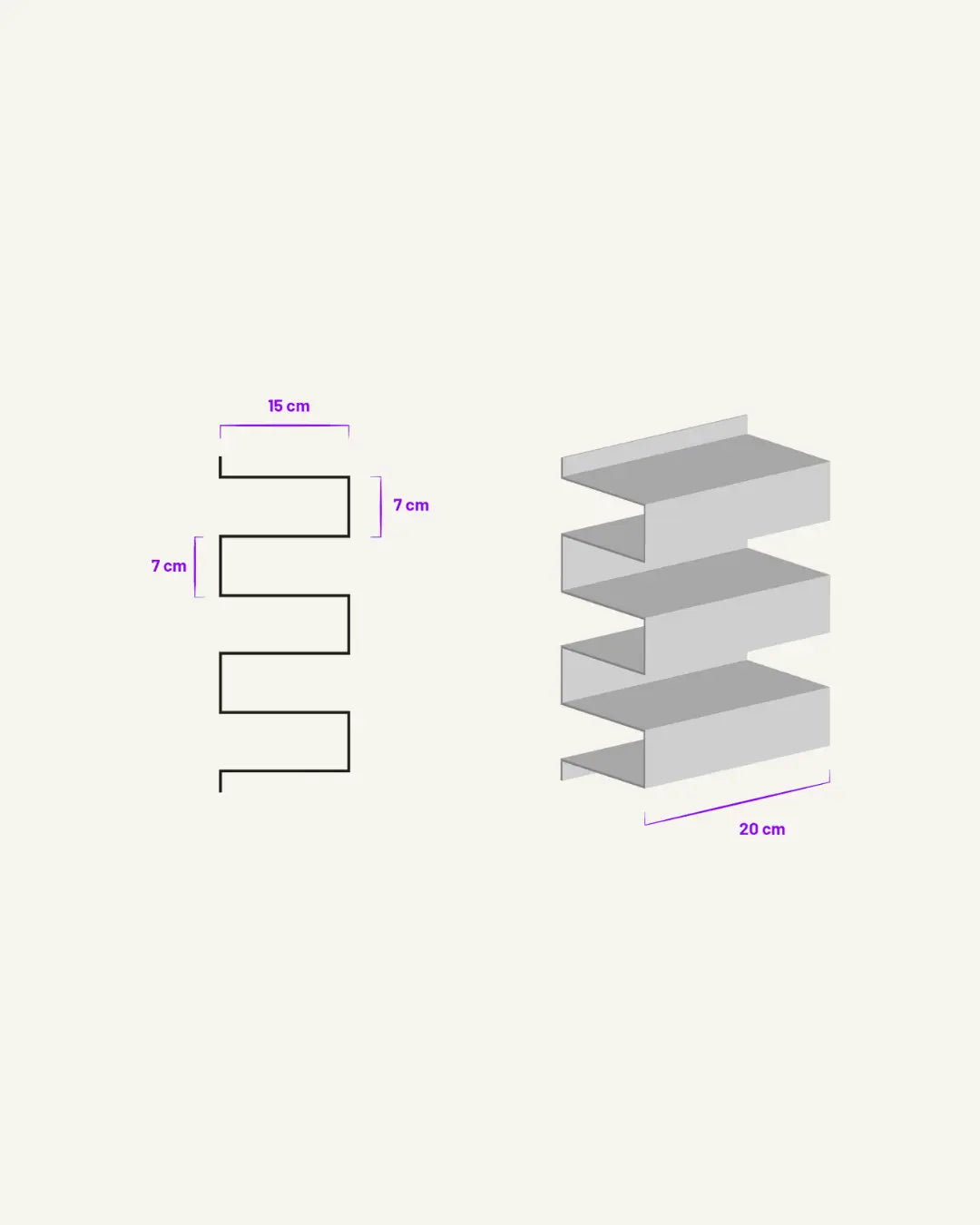 Aluminium Mural Shelf "620G7" OK.VMH