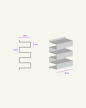 Aluminium Mural Shelf "620G7" OK.VMH