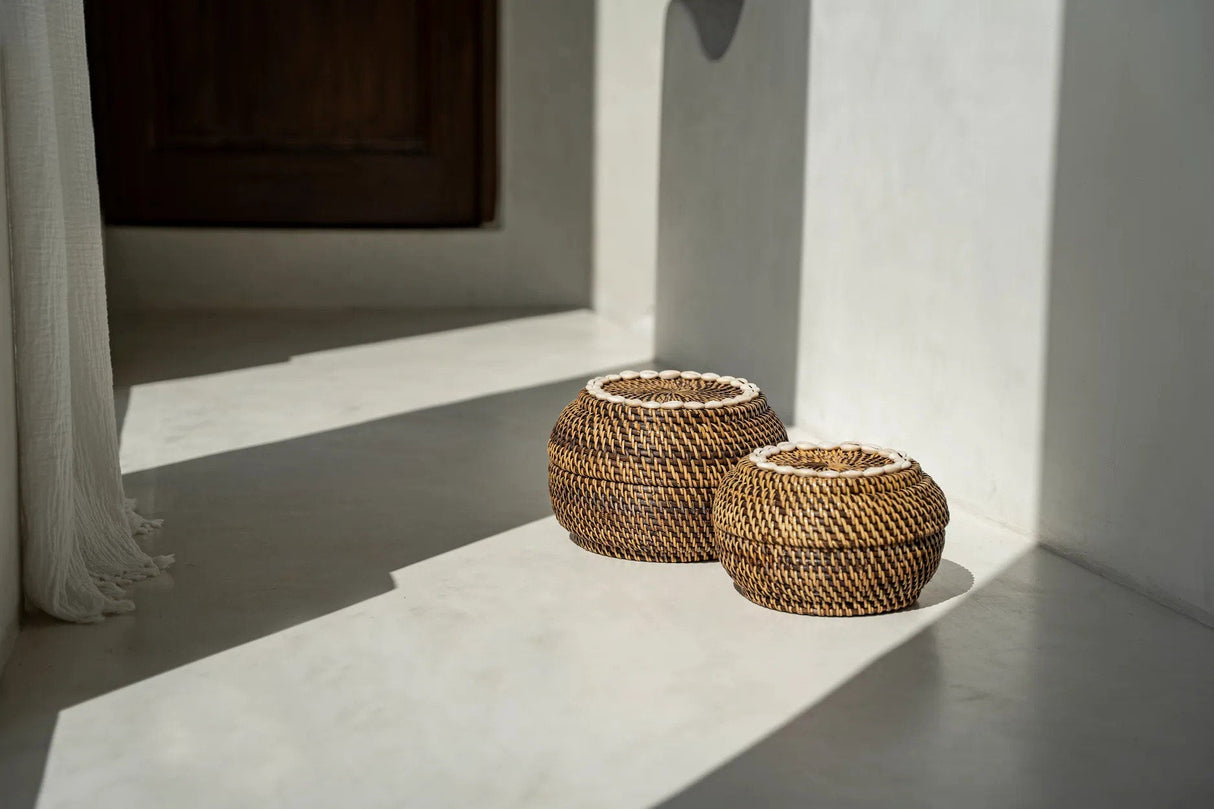 Peek-a-Boo Rattan Storage Basket