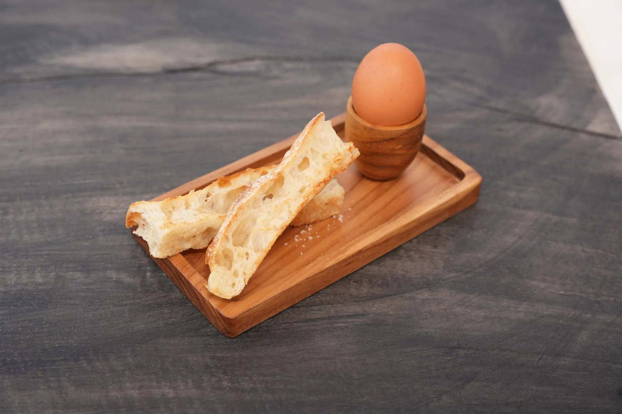 Coquetier en bois de teck