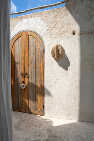 The "Avanti" Applique Wall Lamp Boho - Natural - Medium