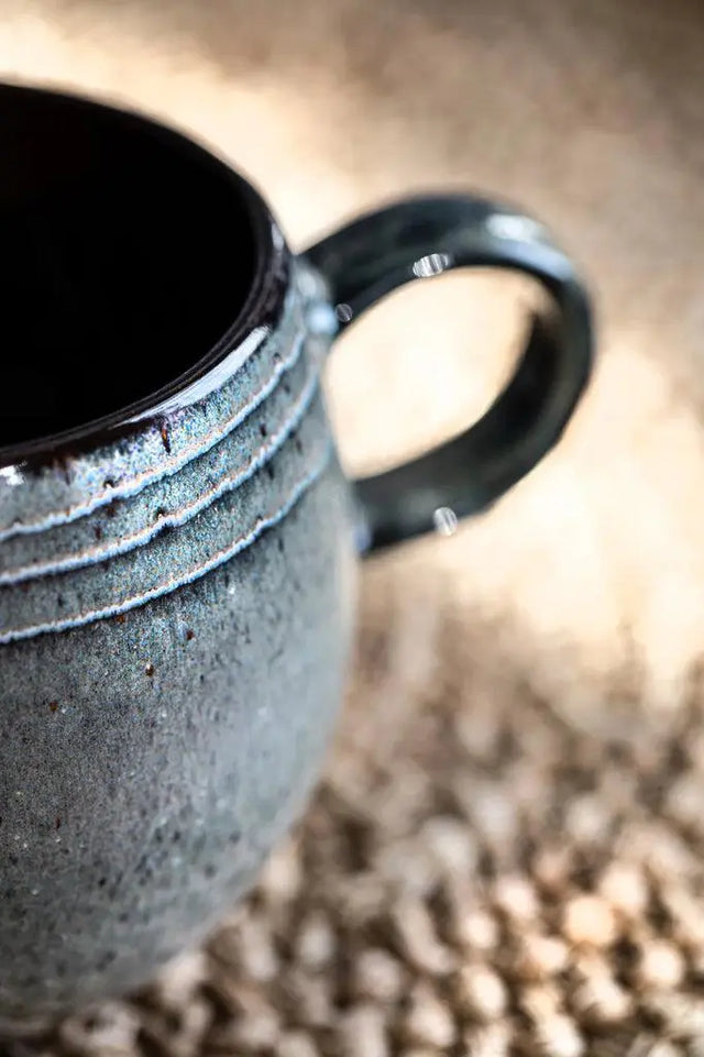 Comporta Collection Grey Coffee Cups, perfect for larger servings of coffee, hot chocolate, or tea