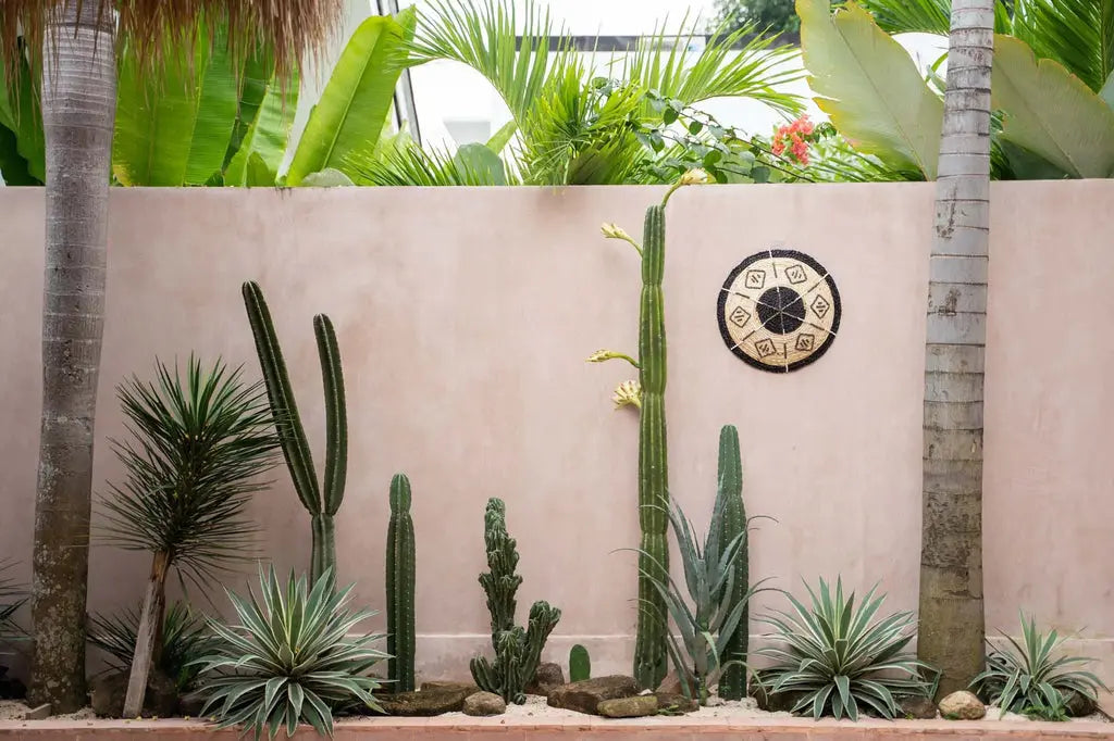 Cozumel Handwoven Wall Art made from natural banana leaf, combining traditional craftsmanship with modern design elements.