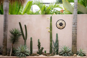 Cozumel Handwoven Wall Art made from natural banana leaf, combining traditional craftsmanship with modern design elements.