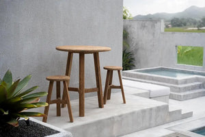 Fusuma Outdoor Bar Table ideal for garden parties, barbecues, or casual outdoor dining, with a design that accommodates high-top chairs and stools