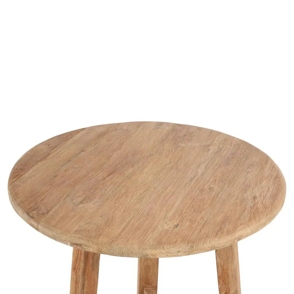 Sustainable Fusuma Outdoor Bar Table with a timeless design, blending eco-friendly reclaimed teak wood with outdoor durability.