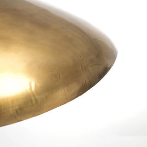 Fortune Cookie pendant light featuring a glossy brass finish, adding luxury and warmth to your living room or dining area.