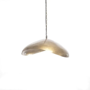 Fortune Cookie brass pendant light, ideal for dining rooms, living areas, or large spaces requiring a luxurious focal point.