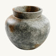 The Funky Large Terracotta Vase in Antique Grey, a stylish addition for modern and coastal-inspired interiors