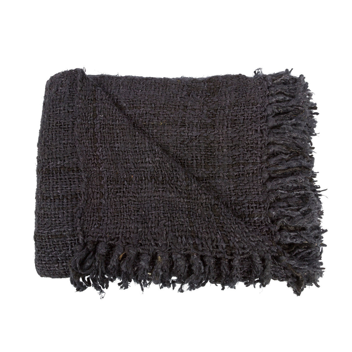 Couverture noire en coton