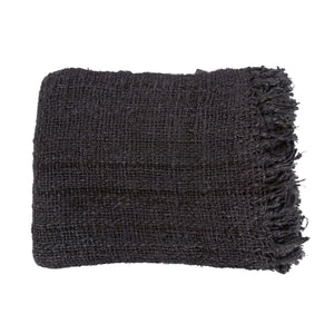 Couverture noire en coton