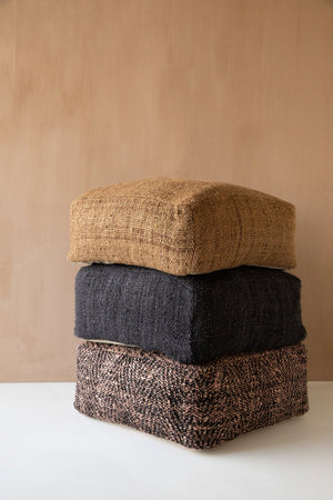 OH MY GEE Bohemian Pouffe - Navy Blue Cotton Pouffe