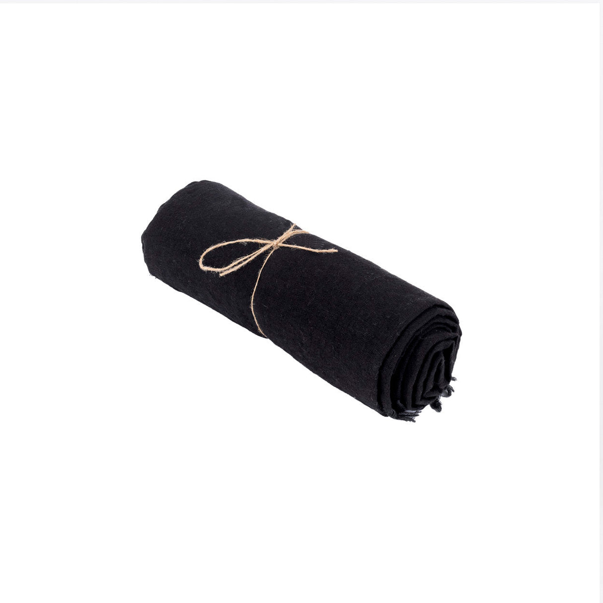 Nappe en lin noir - 150x150cm
