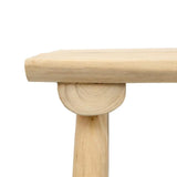 Island Barstool with a natural teak finish, perfect for comfortable and stylish seating in outdoor spaces like gardens, terraces, and pool areas.