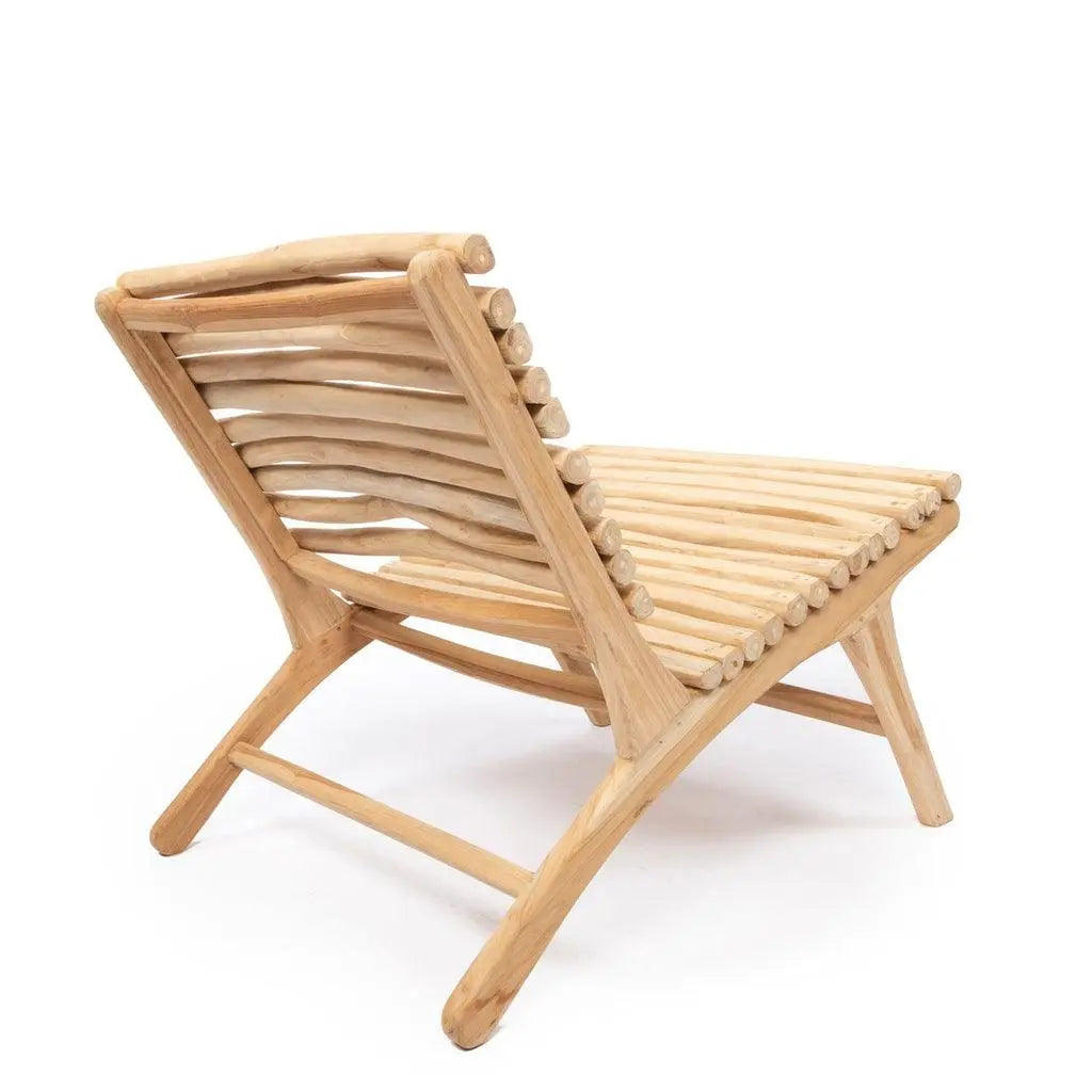 Islander Essence Chair offers comfortable and stylish outdoor seating, featuring a handcrafted design from teak wood with a natural finish for long-lasting use