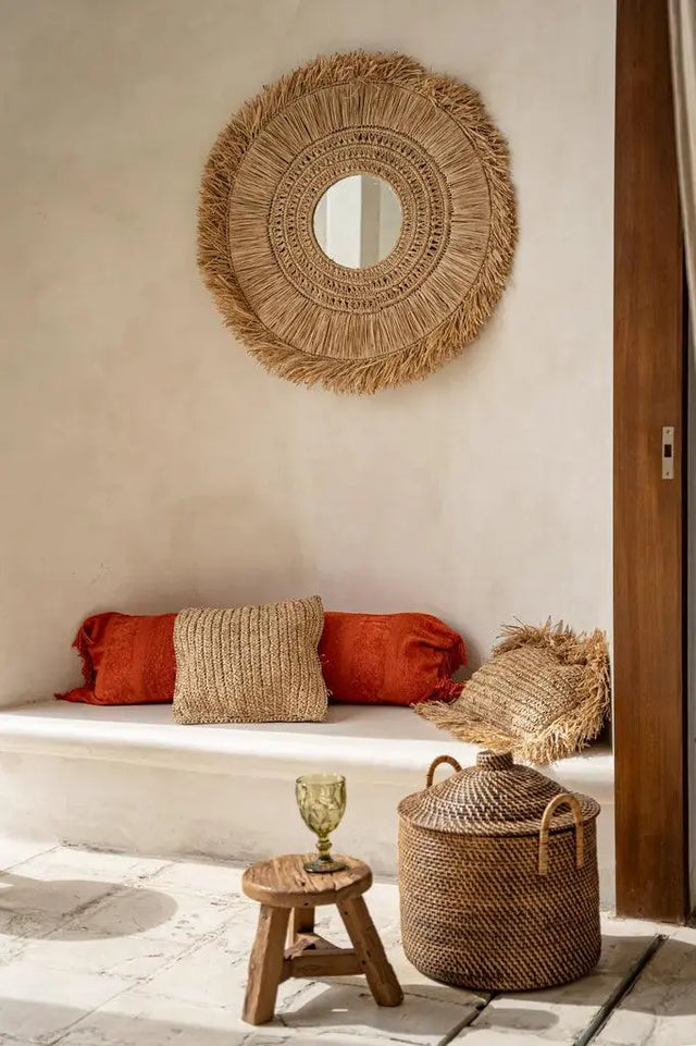 "Colonial Handles" Basket - Natural Brown - maisonbymartina