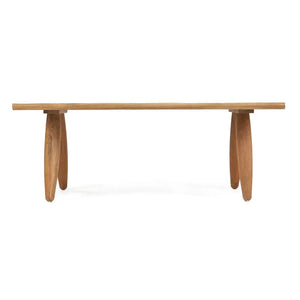 Side view of the Matita Dining Table, emphasizing its striking legs and sleek surface. Ideal for modern dining spaces, offering versatility for both indoor and outdoor use.