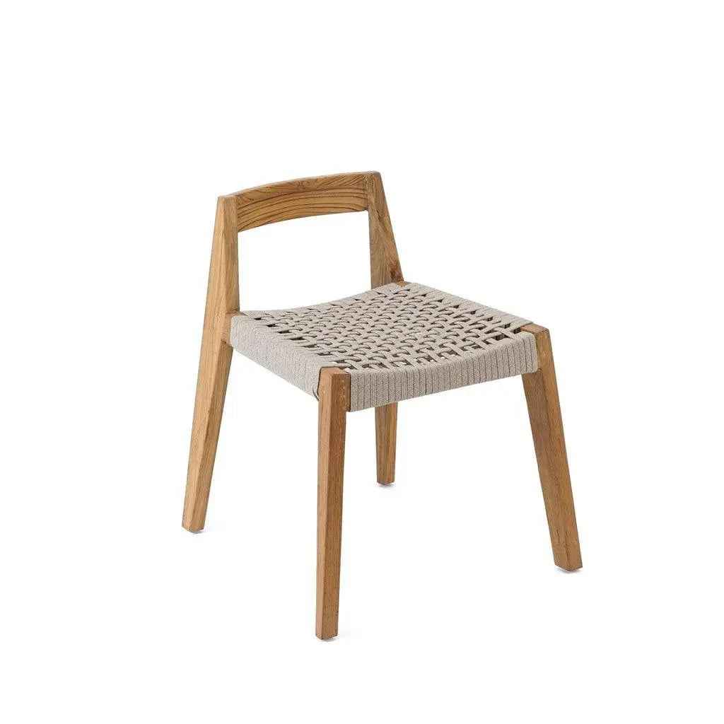 The Marathi Chair measures Length: 53 cm, Width: 55 cm, Height: 61 cm, ideal for both indoor and covered outdoor spaces