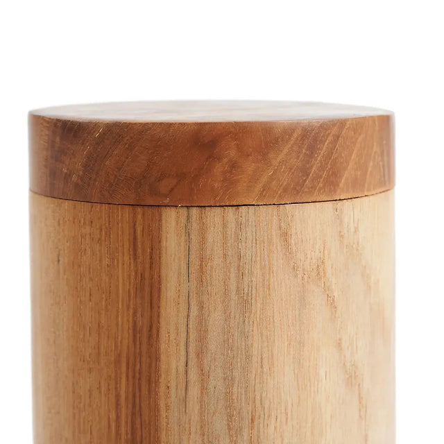 Elegant handcrafted teak wood pot featuring unique organic textures and contours, ideal for enhancing your table decor.