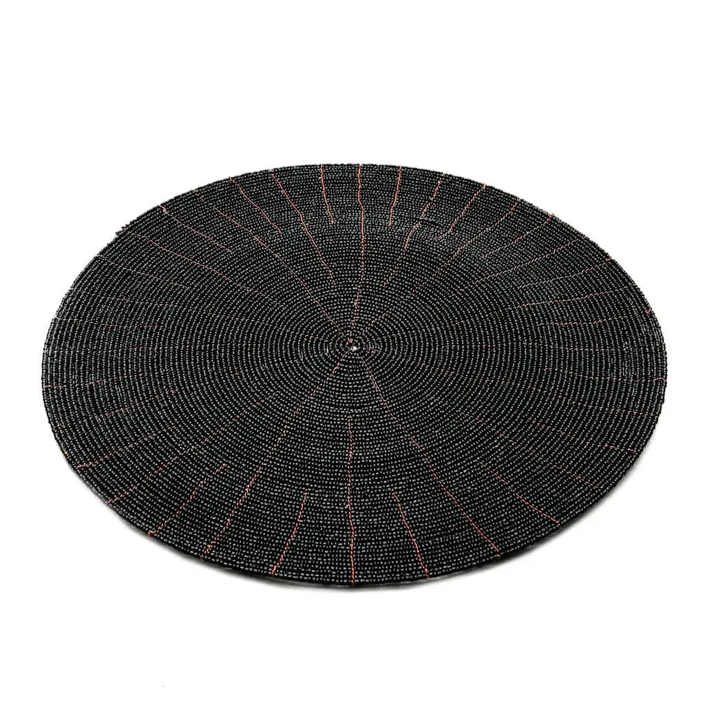 The Beaded Placemat - Black - maisonbymartina