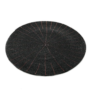The Beaded Placemat - Black - maisonbymartina