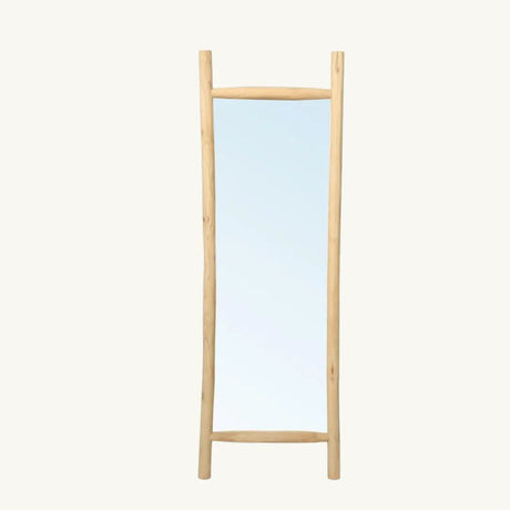 The "Island" Dressing Mirror - Natural Teak Wood Bazar Bizar