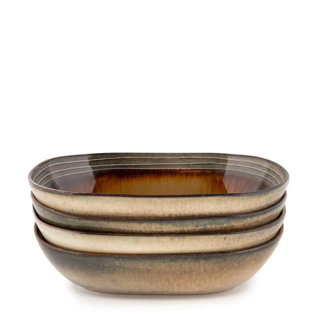Bring elegance to your table with the Comporta Collection's Portuguese ceramics, featuring a distinctive craquelure glaze finish and mixed colors. Ideal for any occasion.