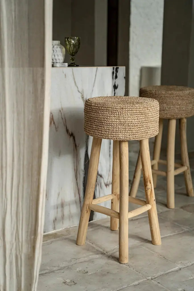 The "Raffia" Bar Stool Bazar Bizar