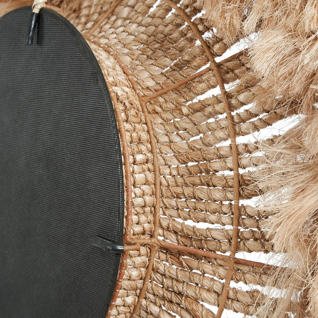 Abaca Round Mirror – Handcrafted Abaca Grass, Boho Chic Sustainable Decor Bazar Bizar
