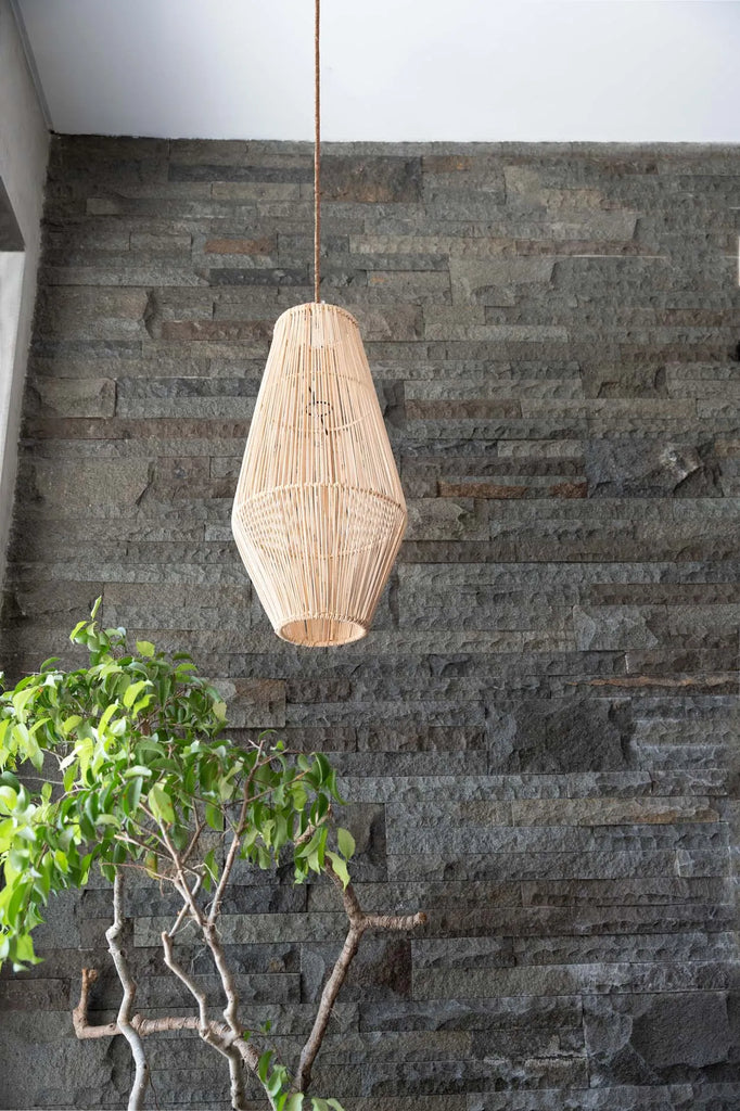 Aphrodisiac Pendant Lamp - Unique Home Decor in Natural Rattan