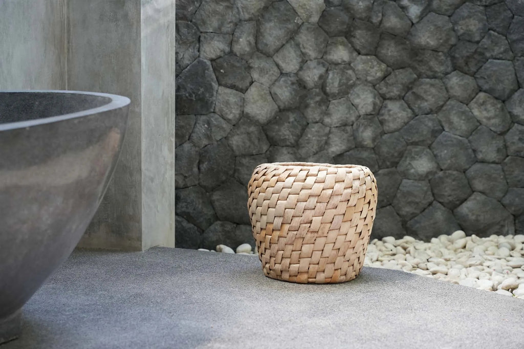 Chidi Basket – Natural Banana Leaf Storage with Unique Diagonal Design