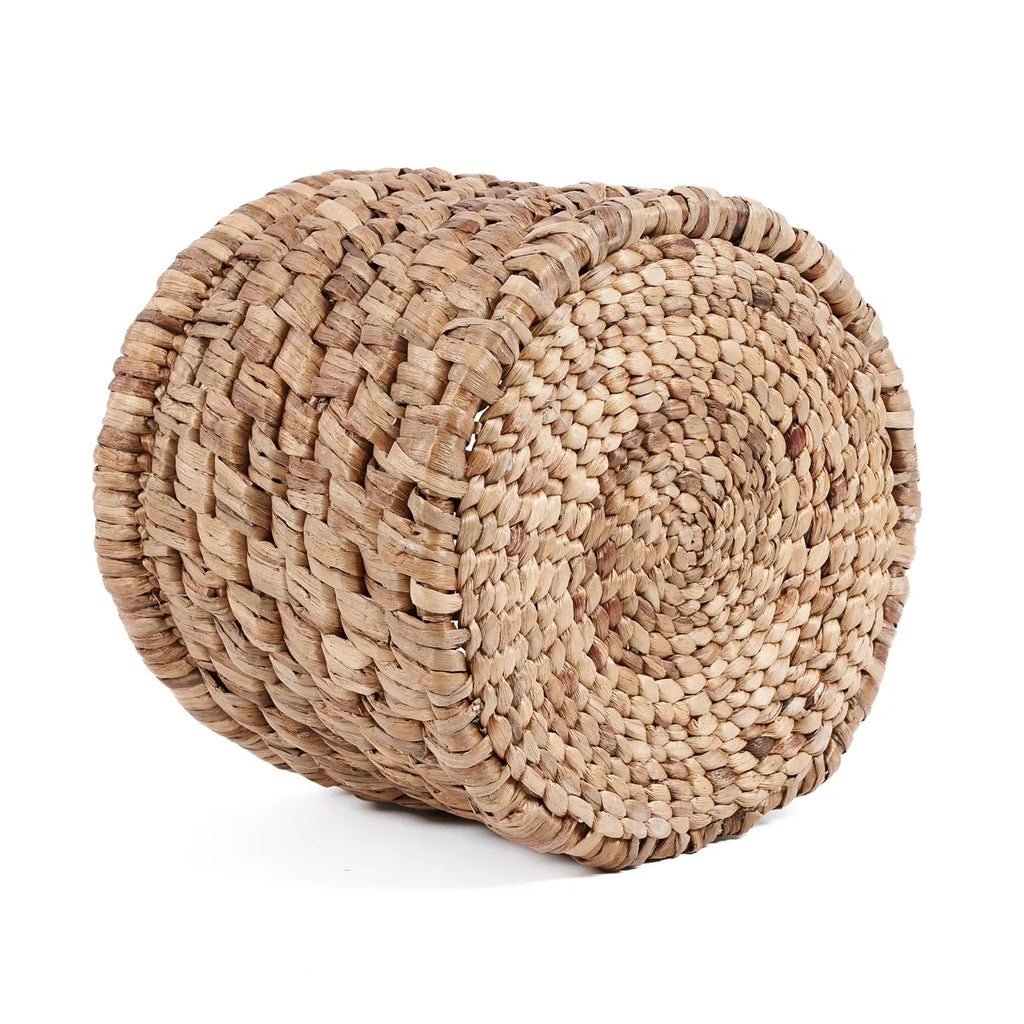 Choppy Mand Laundry Basket – Handwoven Water Hyacinth with Diagonal Weave