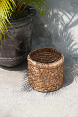 Choppy Mand Laundry Basket – Handwoven Water Hyacinth with Diagonal Weave