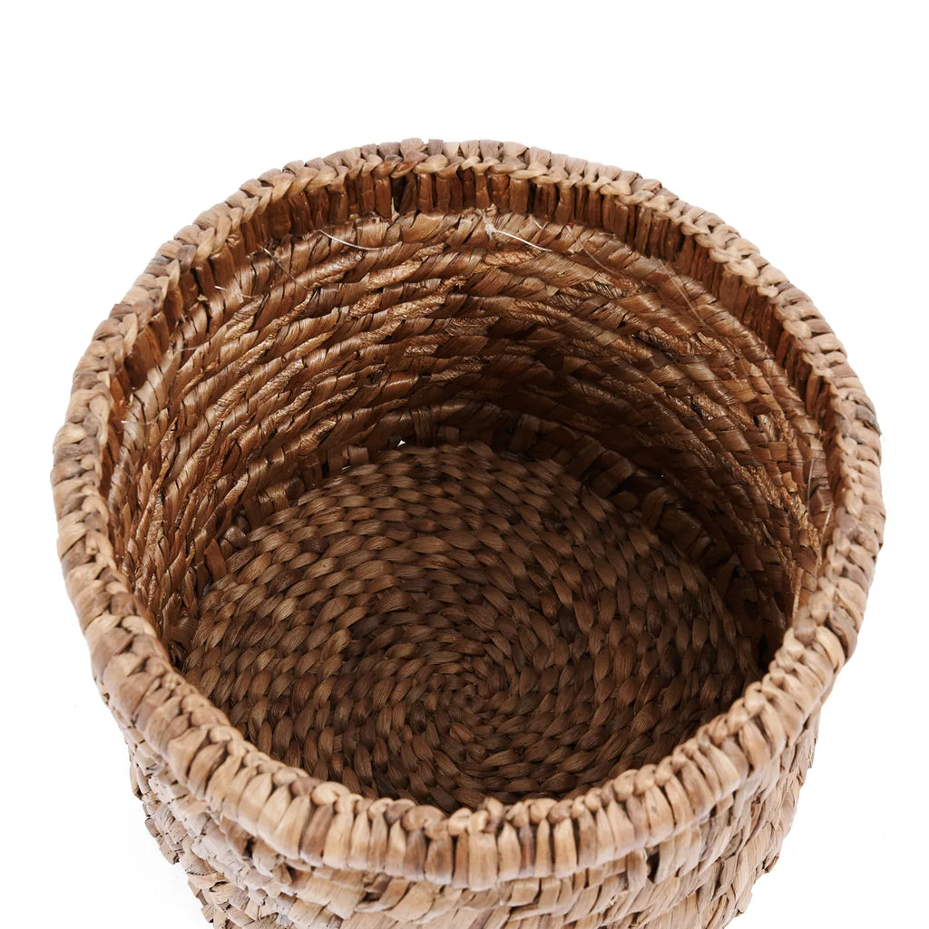 Choppy Mand Laundry Basket – Handwoven Water Hyacinth with Diagonal Weave