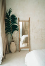 The "Island" Dressing Mirror - Natural Teak Wood