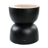 Carbon Crow Stool – Handcrafted Suar Wood Side Table & Seating